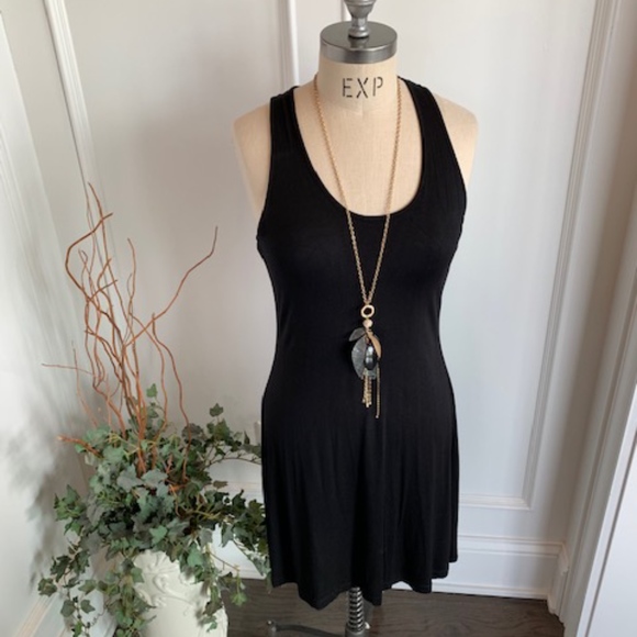 Calvin Klein Dresses & Skirts - Calvin Klein Women's Racer Back Knit Black Dress